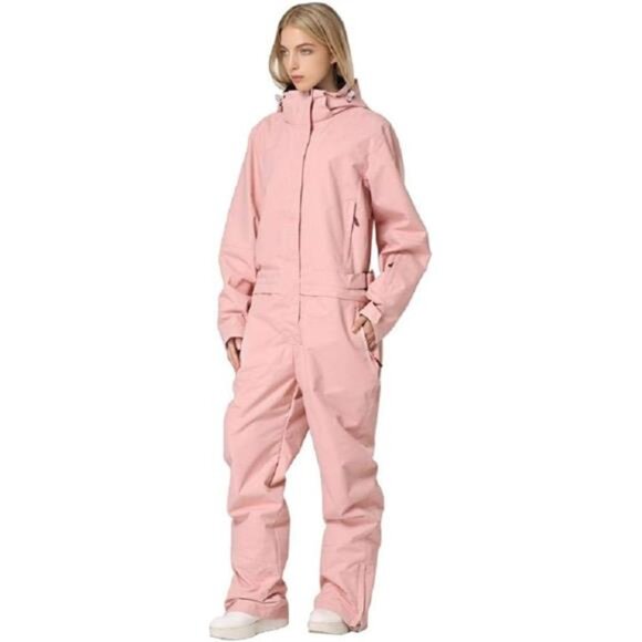 Women's One Pieces Ski Suits Jumpsuits Insulated Waterproof Snowsuits - Picture 1 of 6